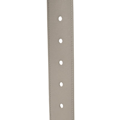 Saint Laurent Smooth Calfskin Monogram Square Buckle Belt 85 Crema Soft 5 of 5