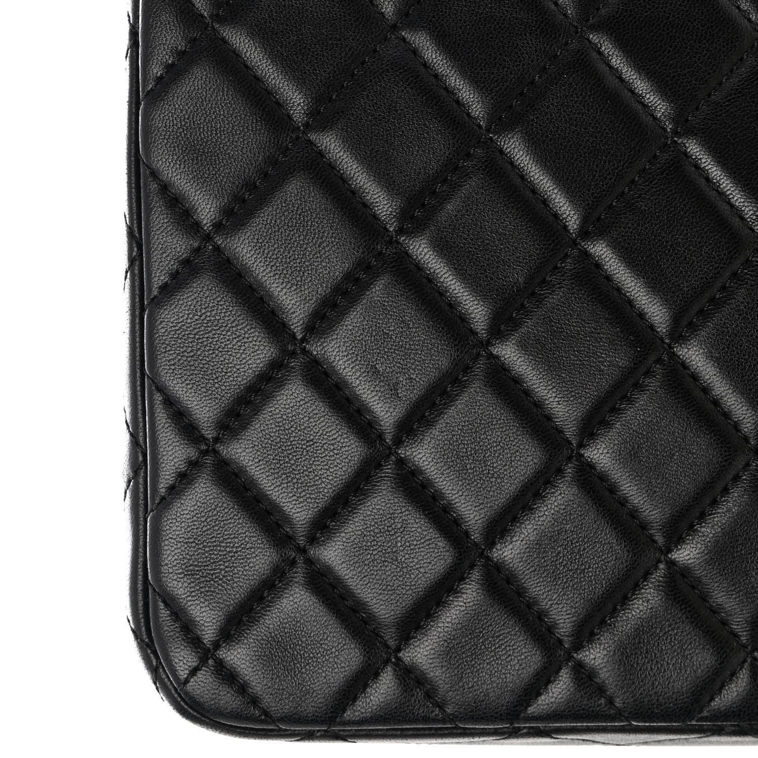 Chanel Lambskin Quilted Medium Westminster Pearl Flap Black 13 of 14