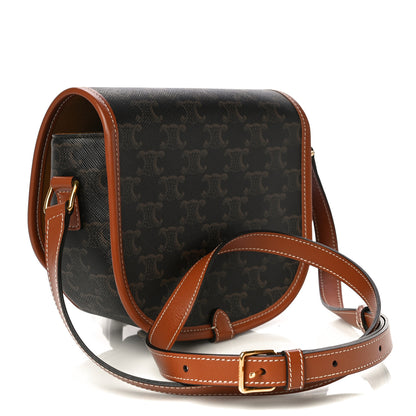 Celine Triomphe Canvas Medium Folco Bag Tan 3 of 11