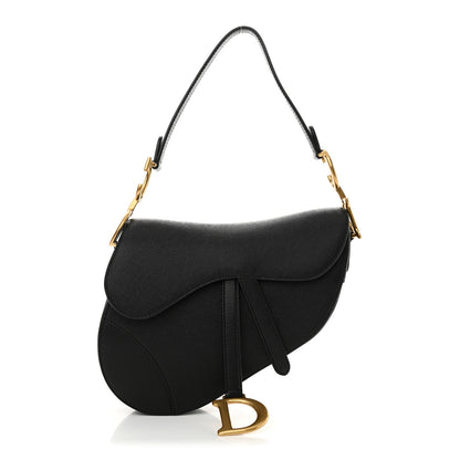 Christian Dior Grained Calfskin Saddle Bag Black 1 of 11