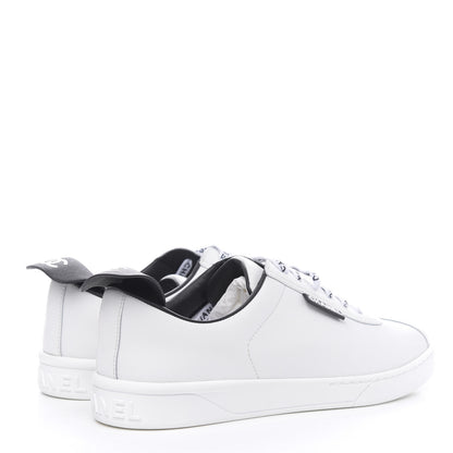 Chanel Calfskin CC Womens Sneakers 38 White 4 of 9