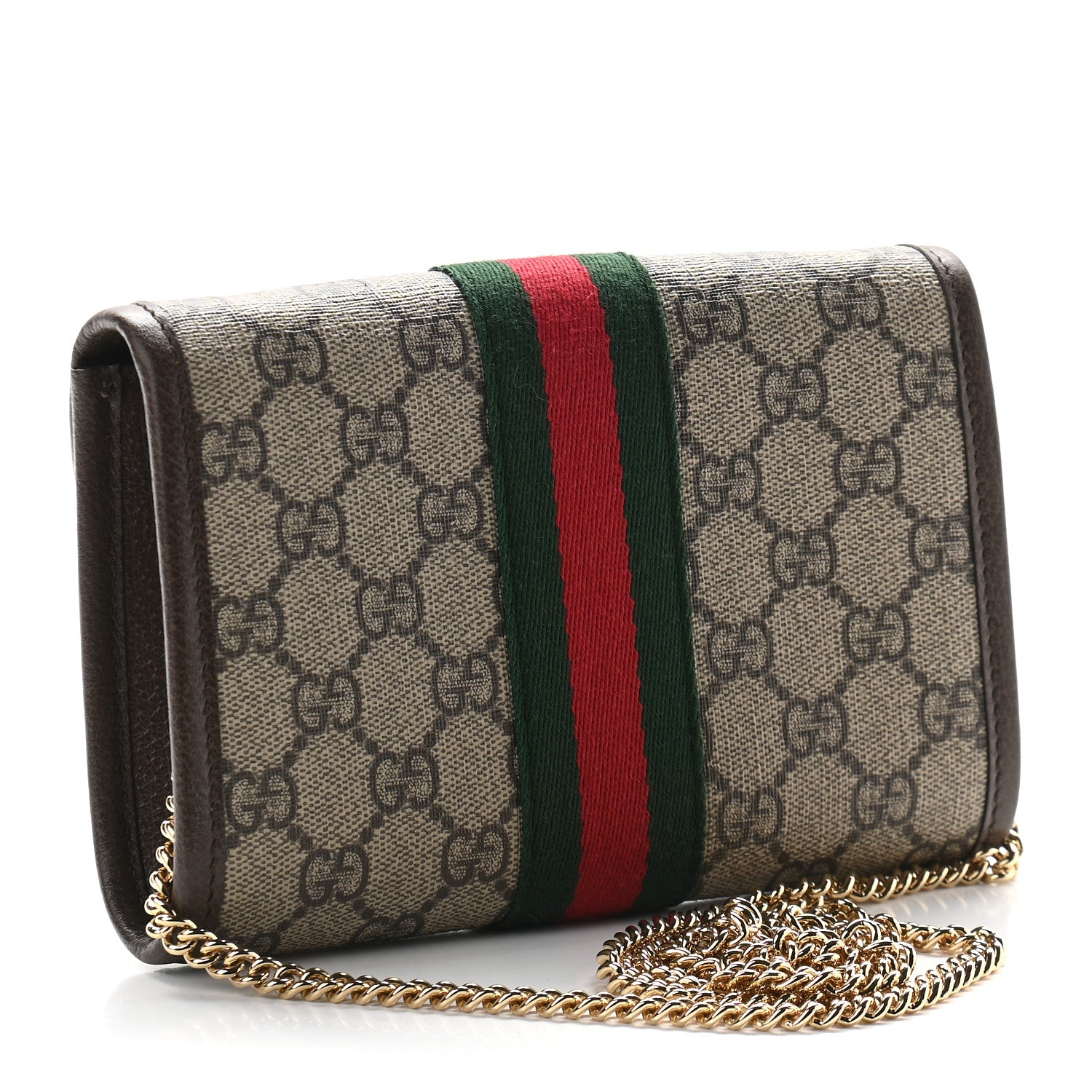 Gucci GG Supreme Monogram Web Mini Rajah Slim Flap Shoulder Bag Beige New Acero 3 of 8