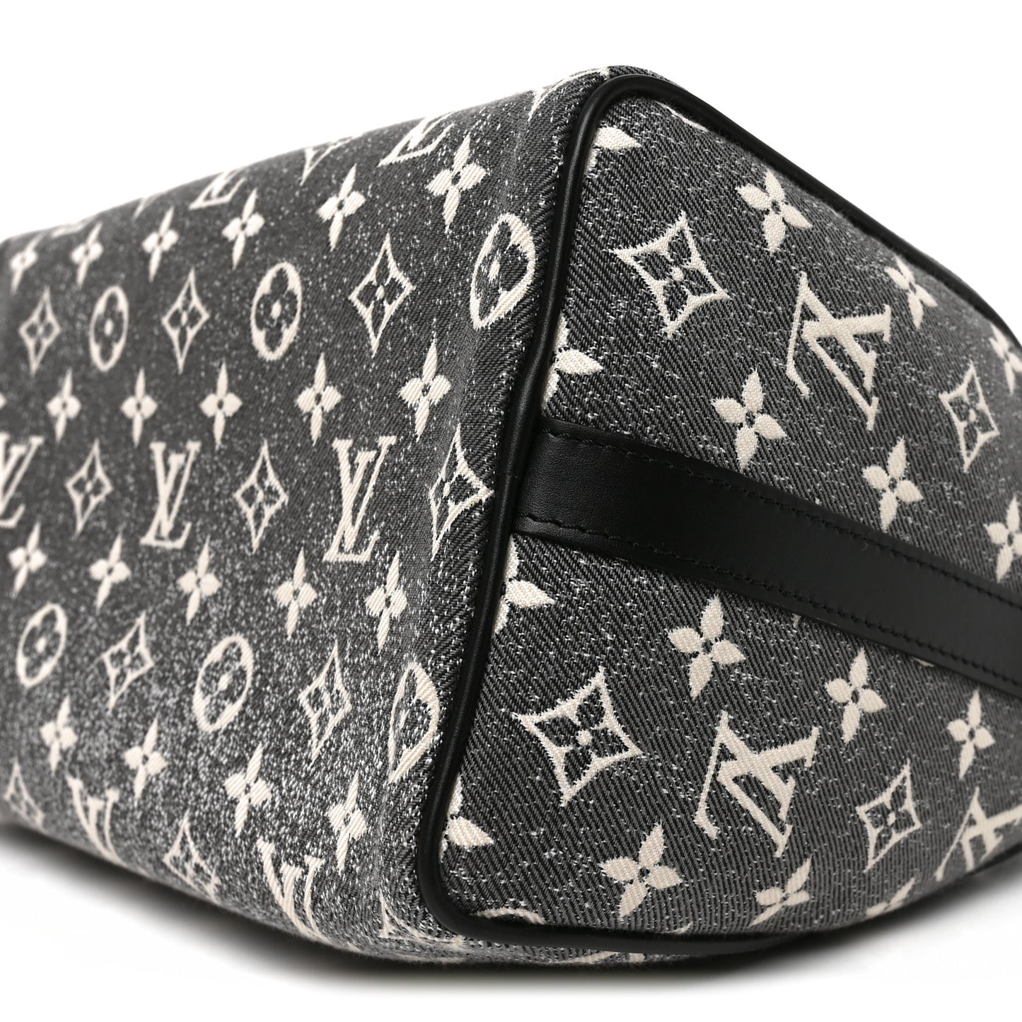 Denim Monogram Jacquard Speedy Bandouliere 25 Black