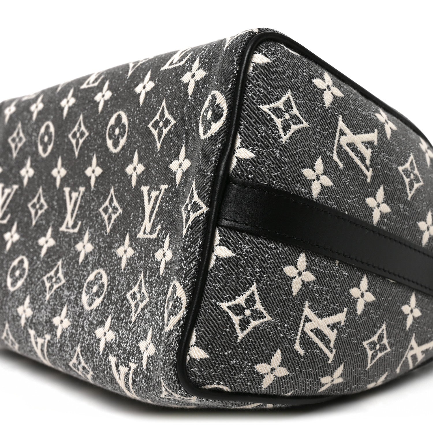 Louis Vuitton Denim Monogram Jacquard Speedy Bandouliere 25 Black 9 of 9