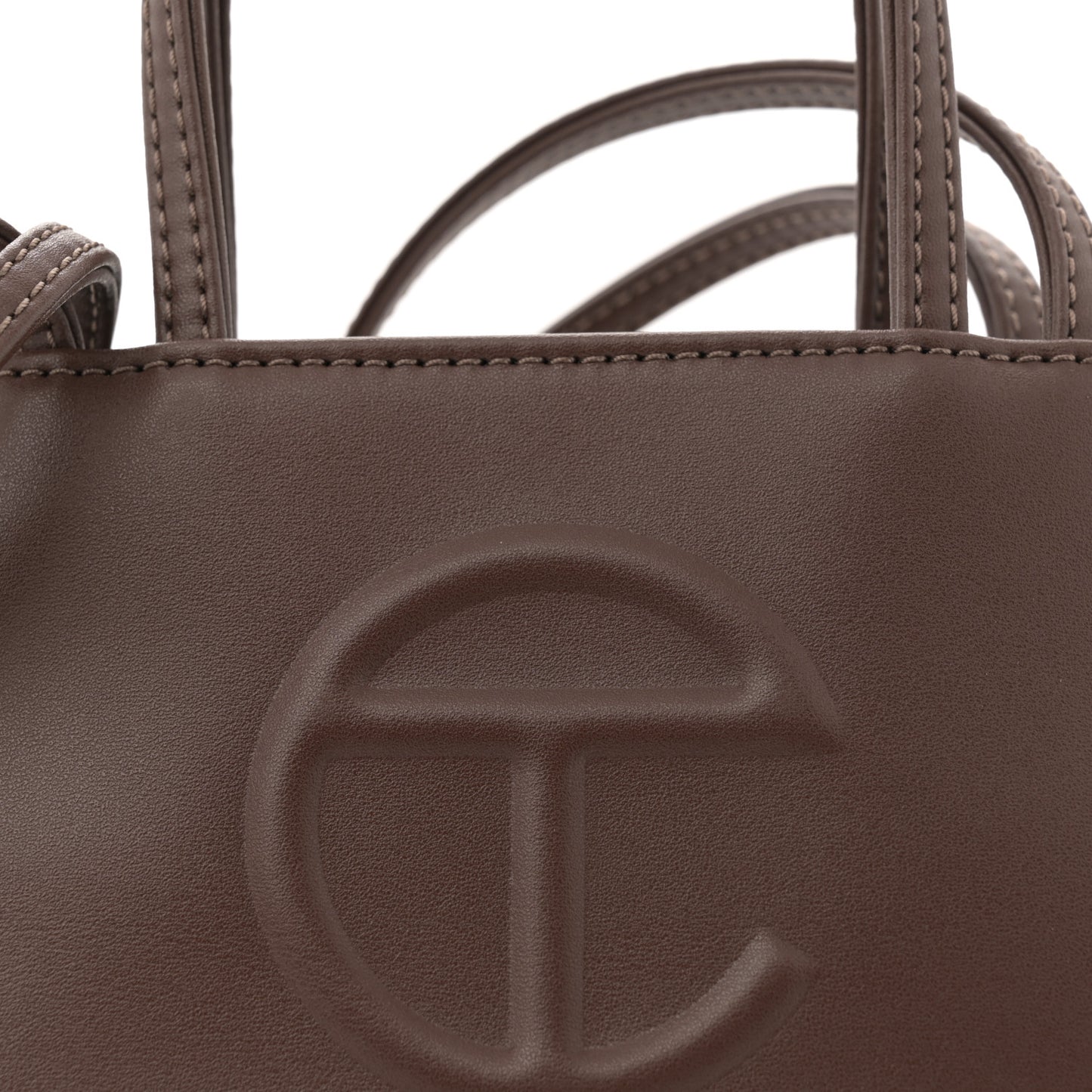 Vegan Leather Small Shopping Bag Chocolate