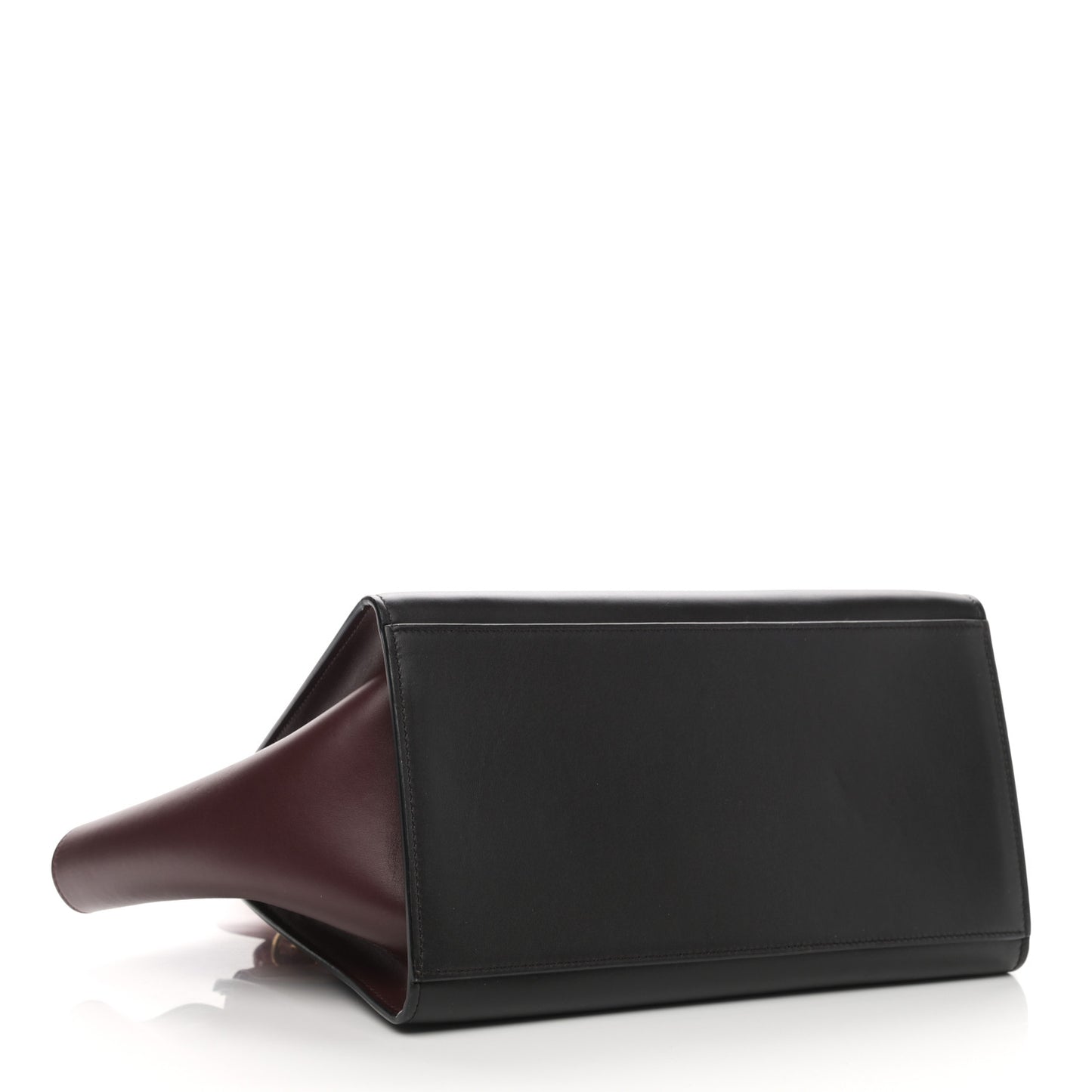 Smooth Calfskin Small Tri-Color Trapeze Red