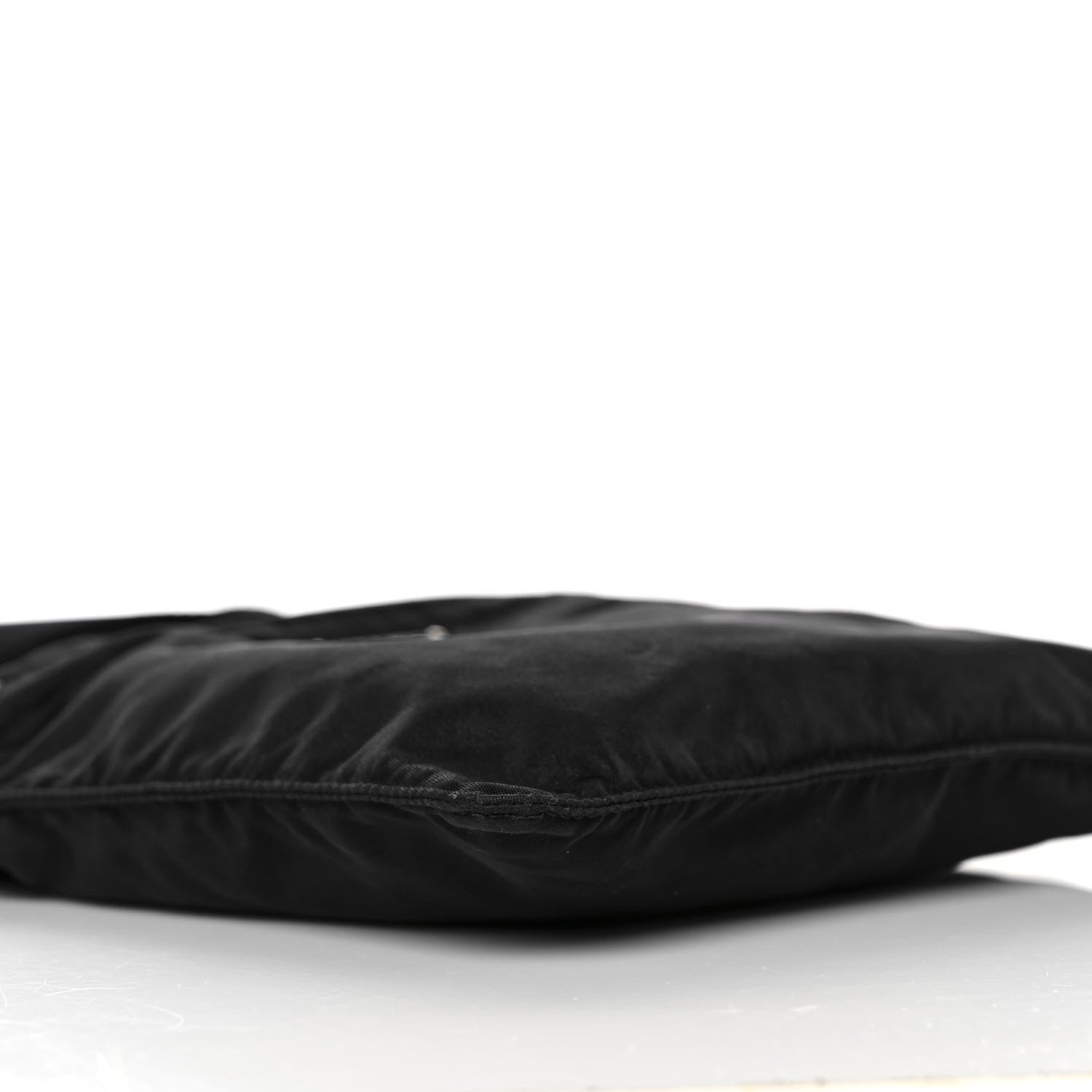 Prada Tessuto Nylon Saffiano Flat Messenger Bag Black 8 of 11