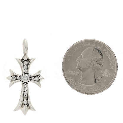 Chrome Hearts Sterling Silver Diamond CH Cross Pendant 2 of 5