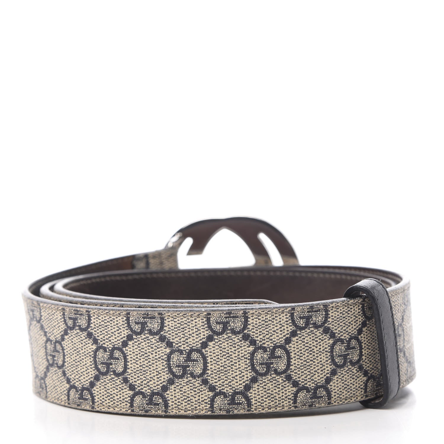 Gucci GG Supreme Monogram Selleria Calfskin Interlocking G 40mm Belt Beige Ebony Cocoa 2 of 10