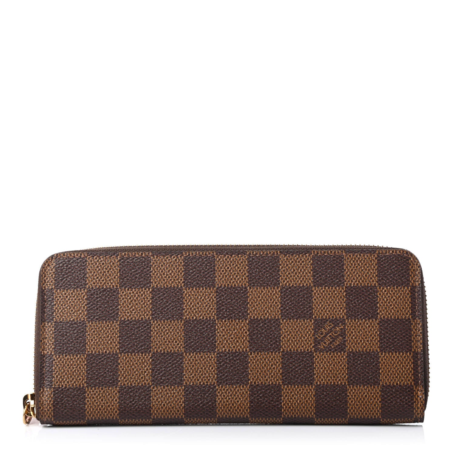 Louis Vuitton Damier Ebene Clemence Wallet Rose Ballerine 1 of 4