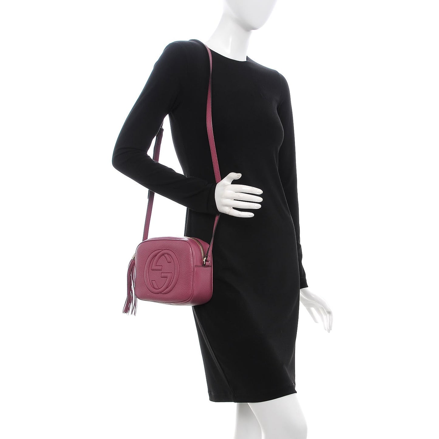Pebbled Calfskin Small Soho Disco Bag Peonia Flower