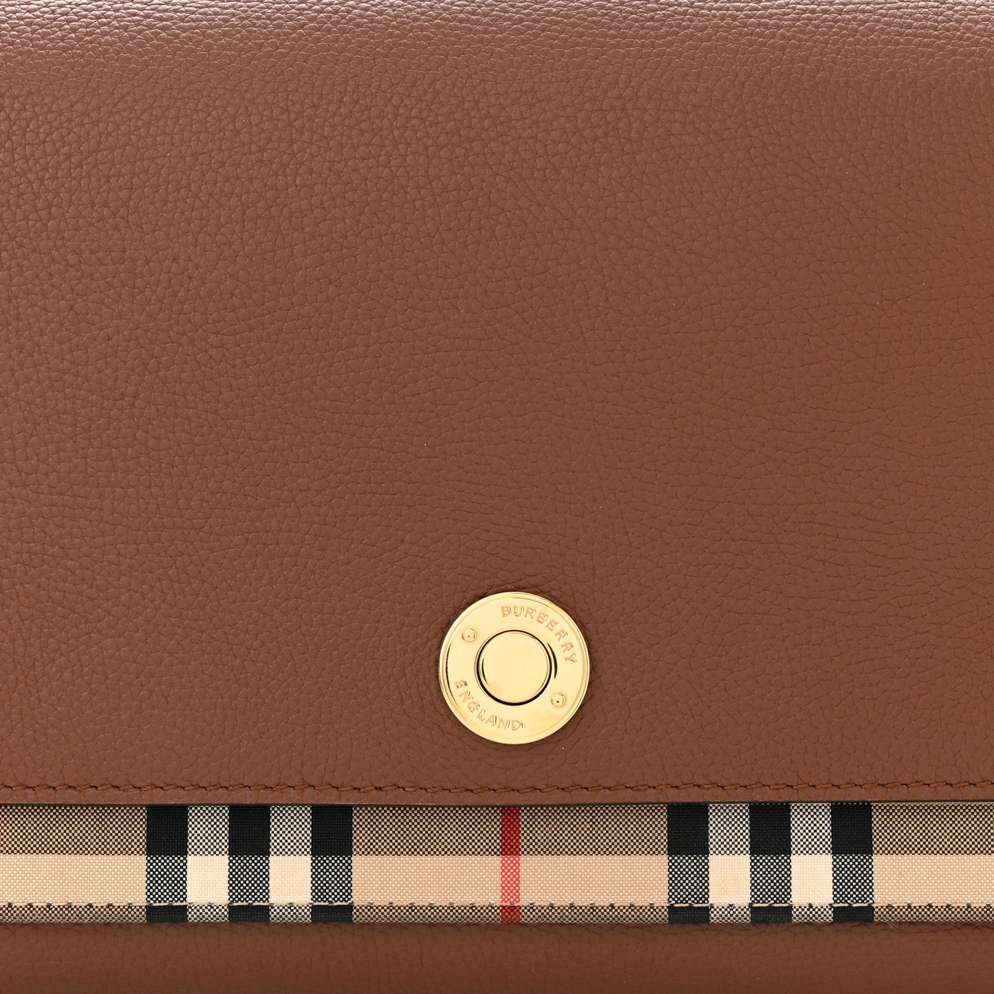 Calfskin Vintage Check Note Crossbody Bag Tan