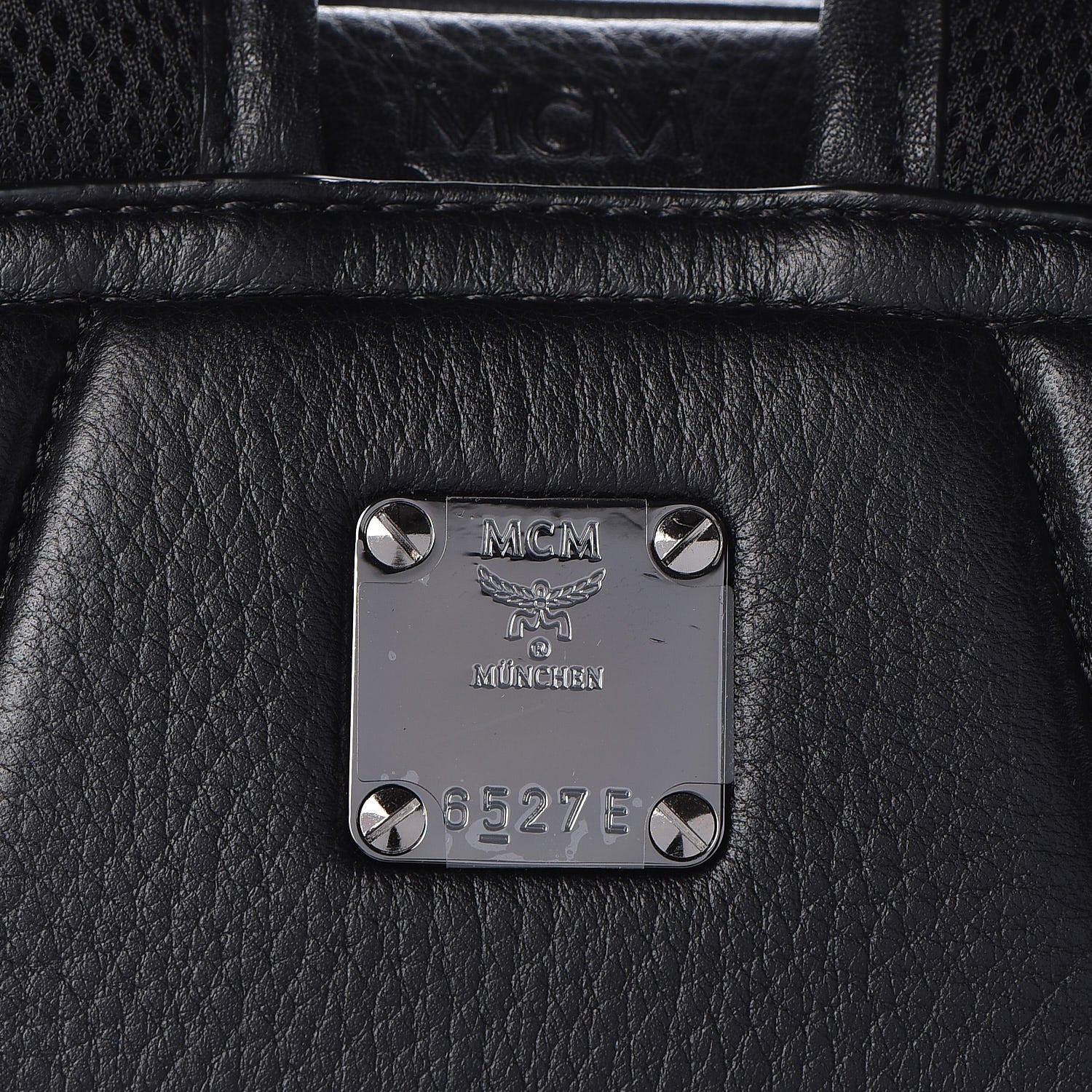 MCM Calfskin Ottomar Monogram Duke Backpack Black 12 of 17