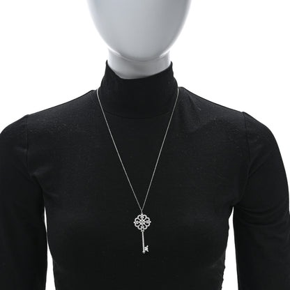 Tiffany Platinum Diamond Enchant Primrose Key Pendant 2 of 5