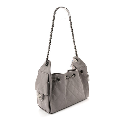 Chanel Caviar Quilted Mini Chanel 25 Handbag Dark Grey 3 of 10