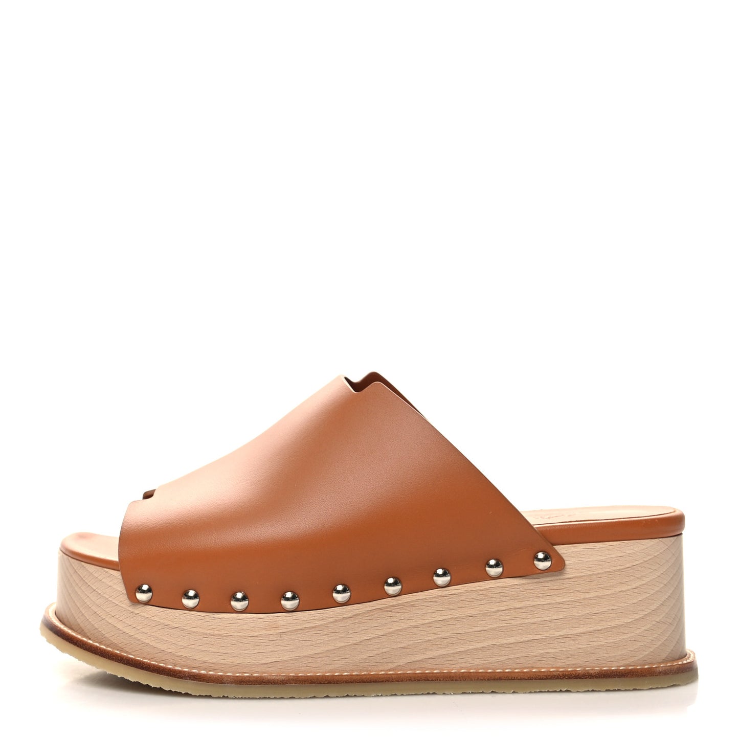 Calfskin Ellipse Mules 37 Marron Glaise