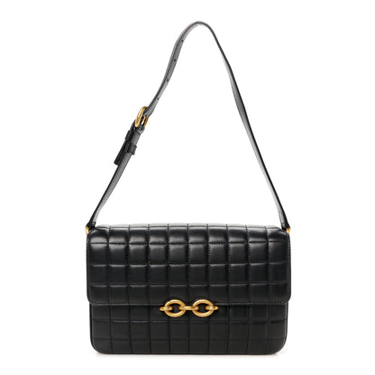 Saint Laurent Lambskin Carre Quilted Le Maillon Satchel Black 1 of 11