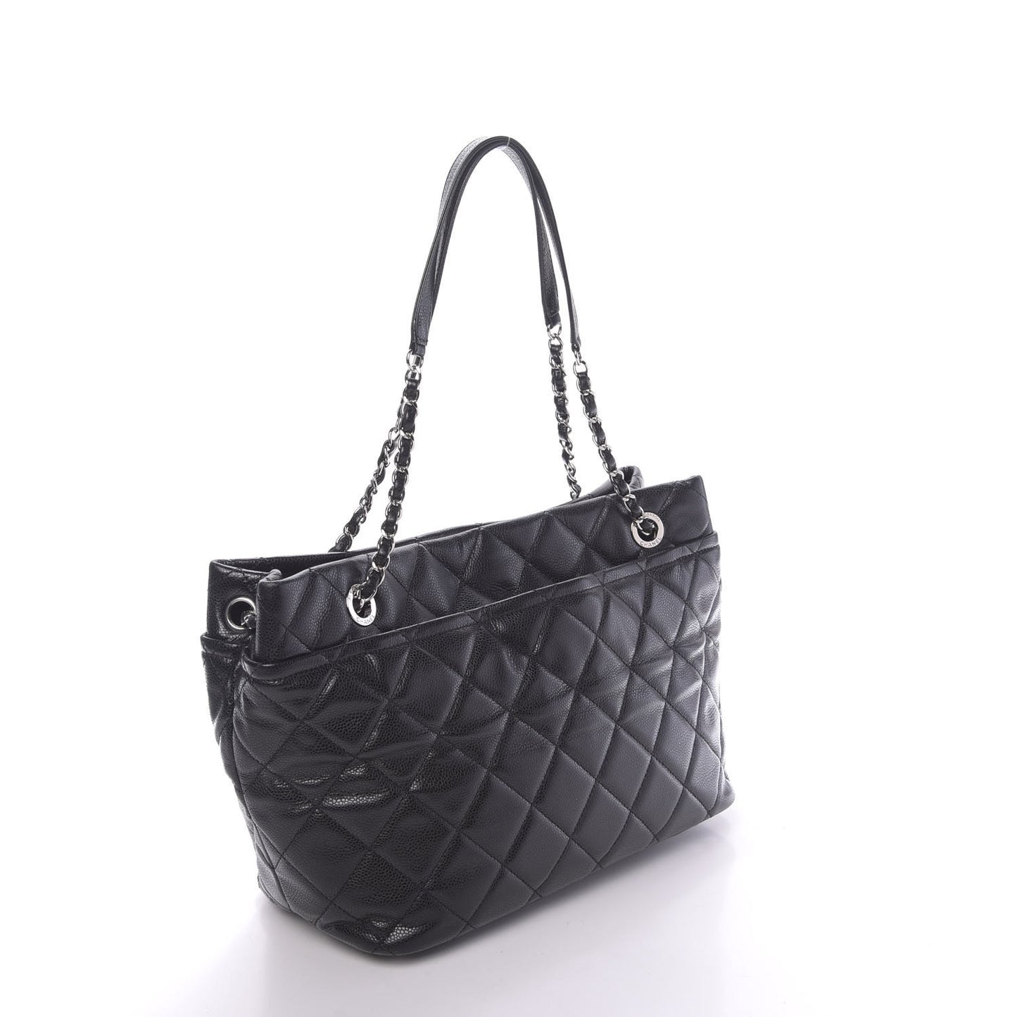 Caviar Quilted Timeless CC Soft Tote Black