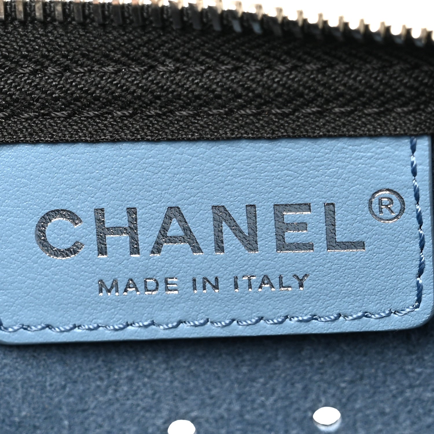 Chanel Calfskin Eyelets Clutch Black 6 of 7