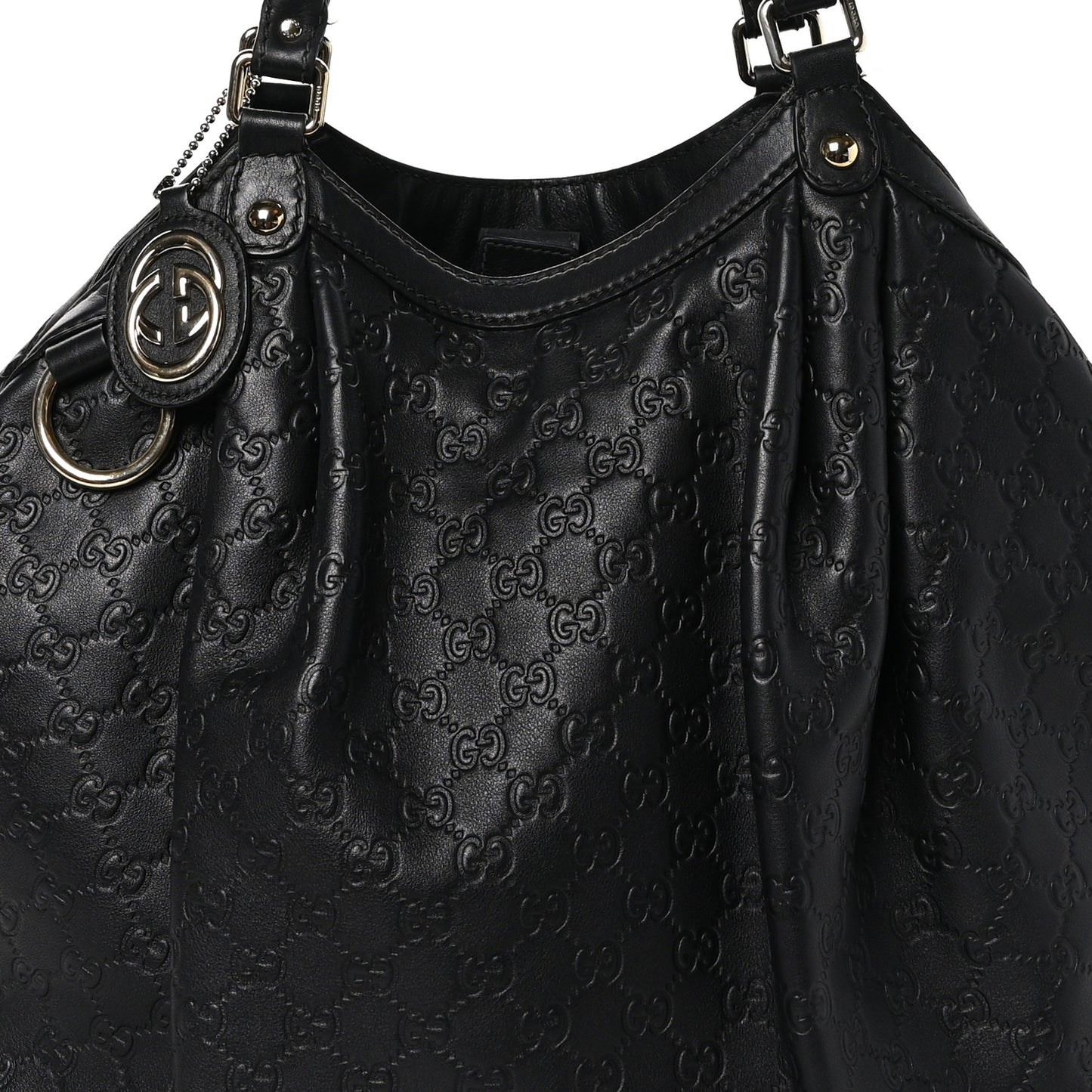 Guccissima Vitello Tender Large Sukey Tote Black