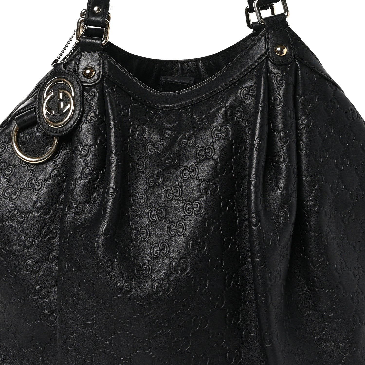 Gucci Guccissima Vitello Tender Large Sukey Tote Black 8 of 14