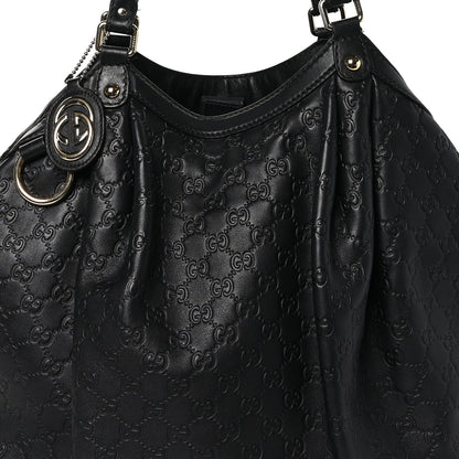 Gucci Guccissima Vitello Tender Large Sukey Tote Black 8 of 14