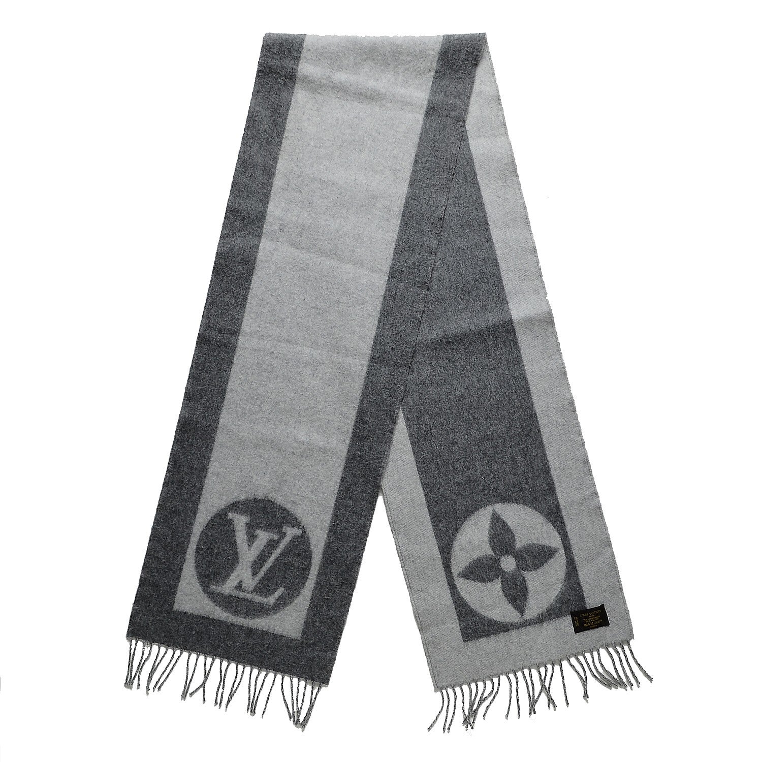 Louis Vuitton Lambswool Angora Cardiff Scarf Grey 1 of 3