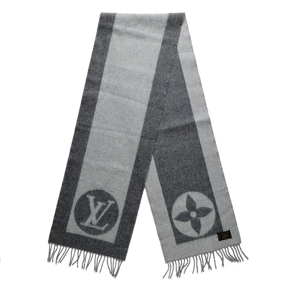 Louis Vuitton Lambswool Angora Cardiff Scarf Grey 1 of 3