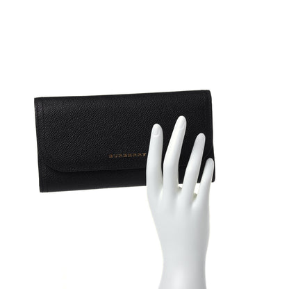 Burberry Grain Calfskin Continental Flap Wallet Black 2 of 11