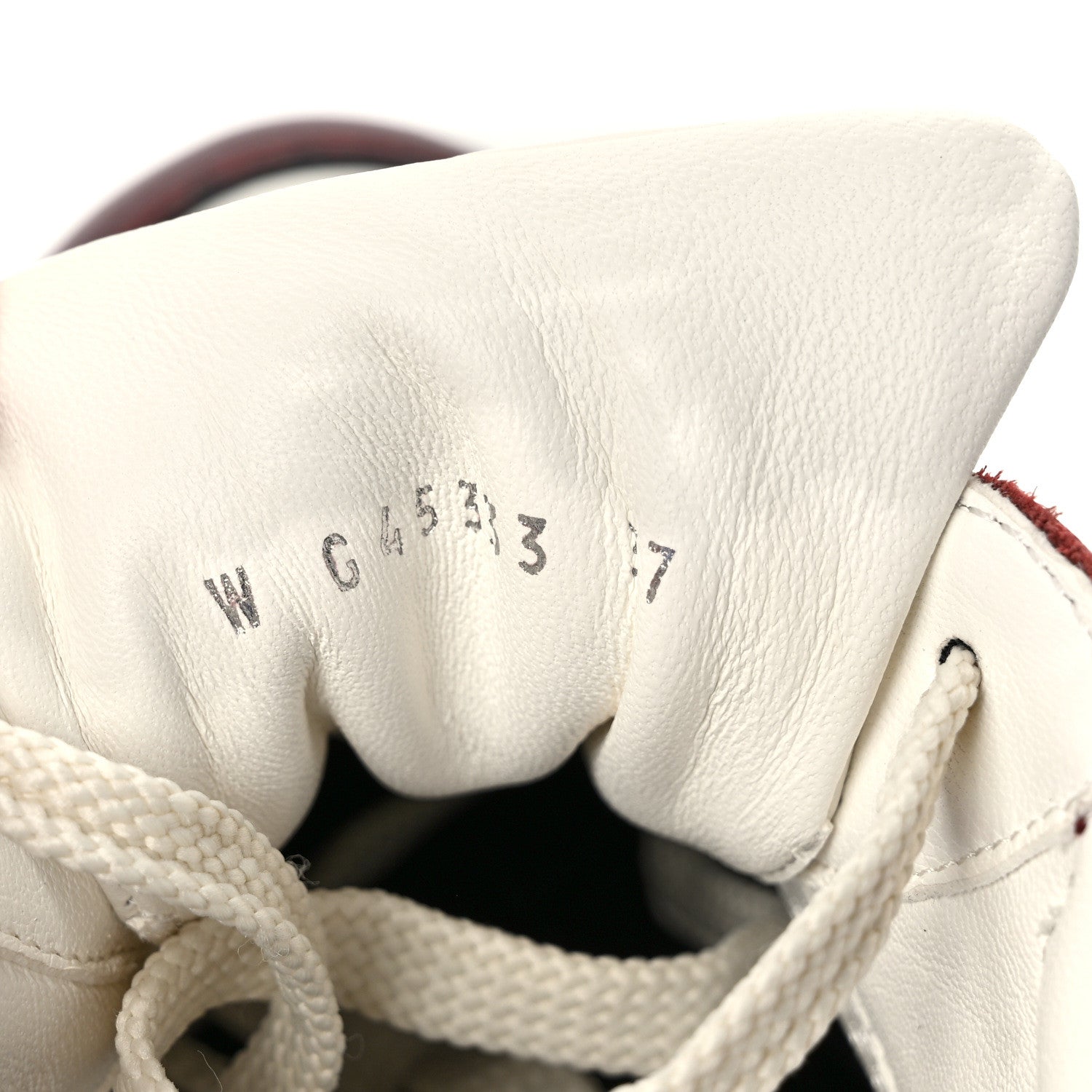 Chanel Calfskin CC Sneakers 37 Burgundy White 8 of 9