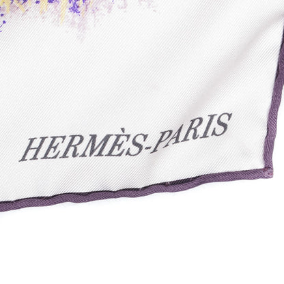 Hermes Silk Tigre du Bengale Scarf 90 Violet Gris Noir 3 of 6