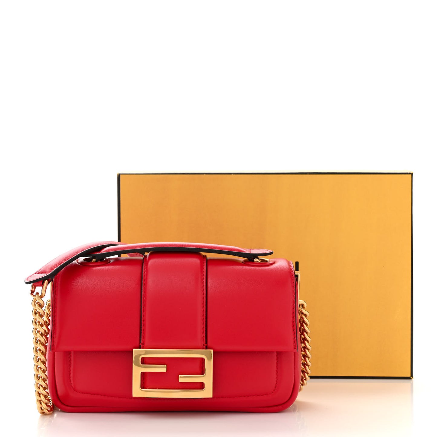 Nappa Apolo Mini Chain Baguette Red