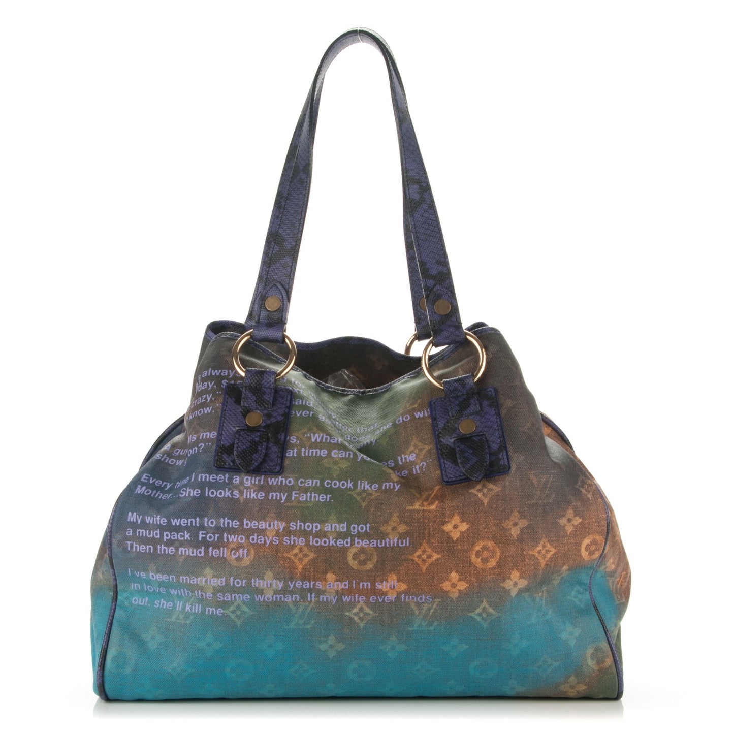 Monogram Karung Heartbreak Jokes Tote Violet