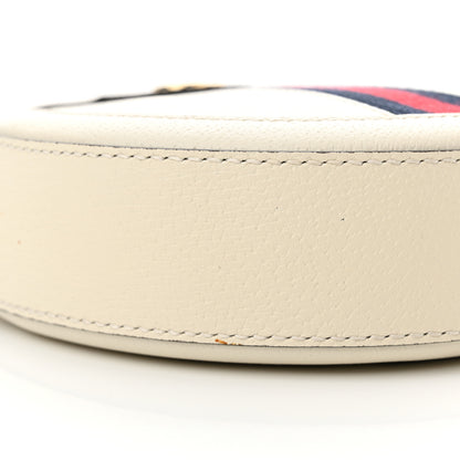 Gucci Textured Calfskin Web Mini Ophidia Round Shoulder Bag Mystic White 9 of 14