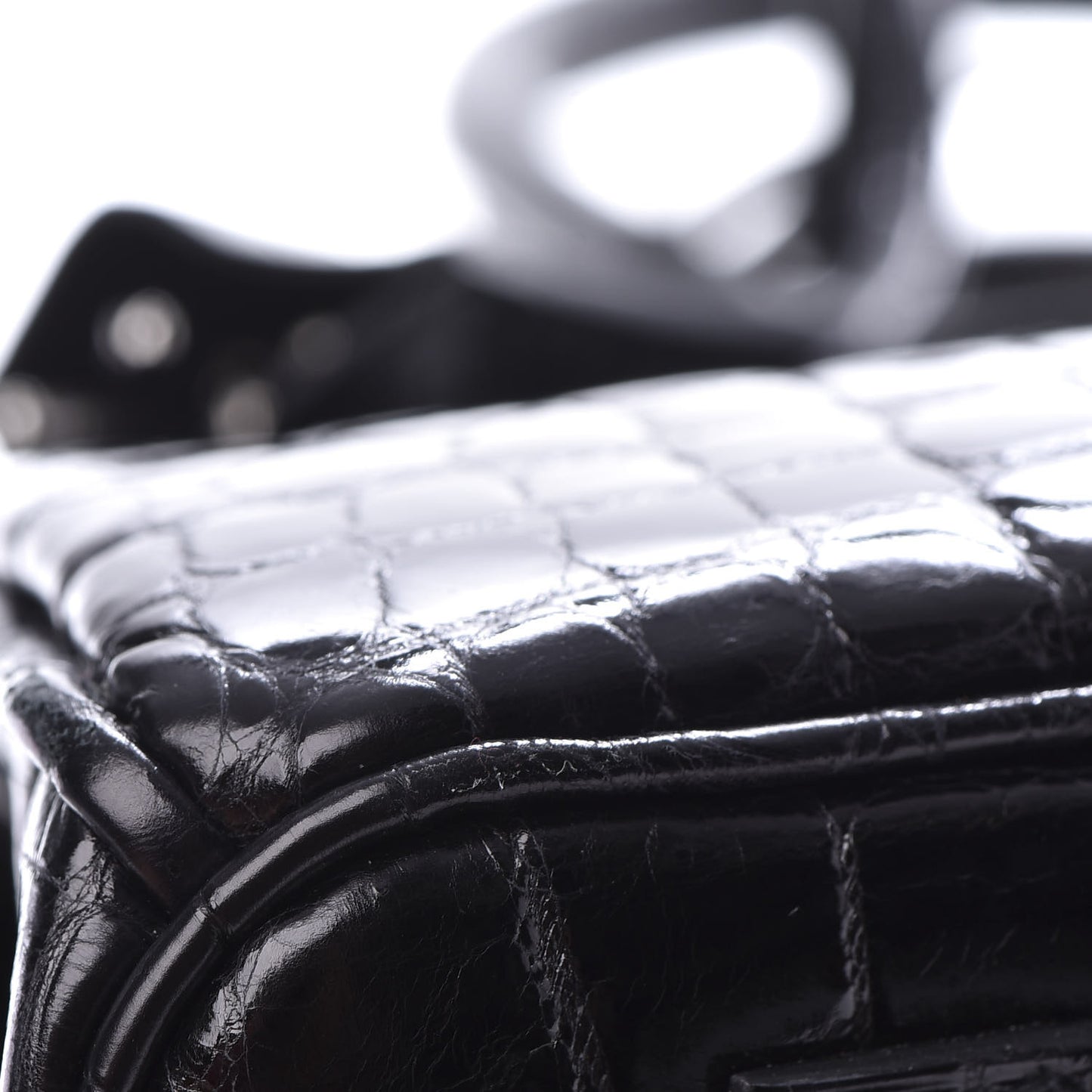 Shiny Niloticus Crocodile Birkin 25 Black