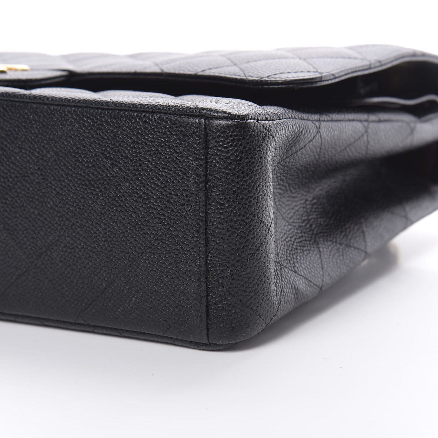 Caviar Quilted Maxi Double Flap Black