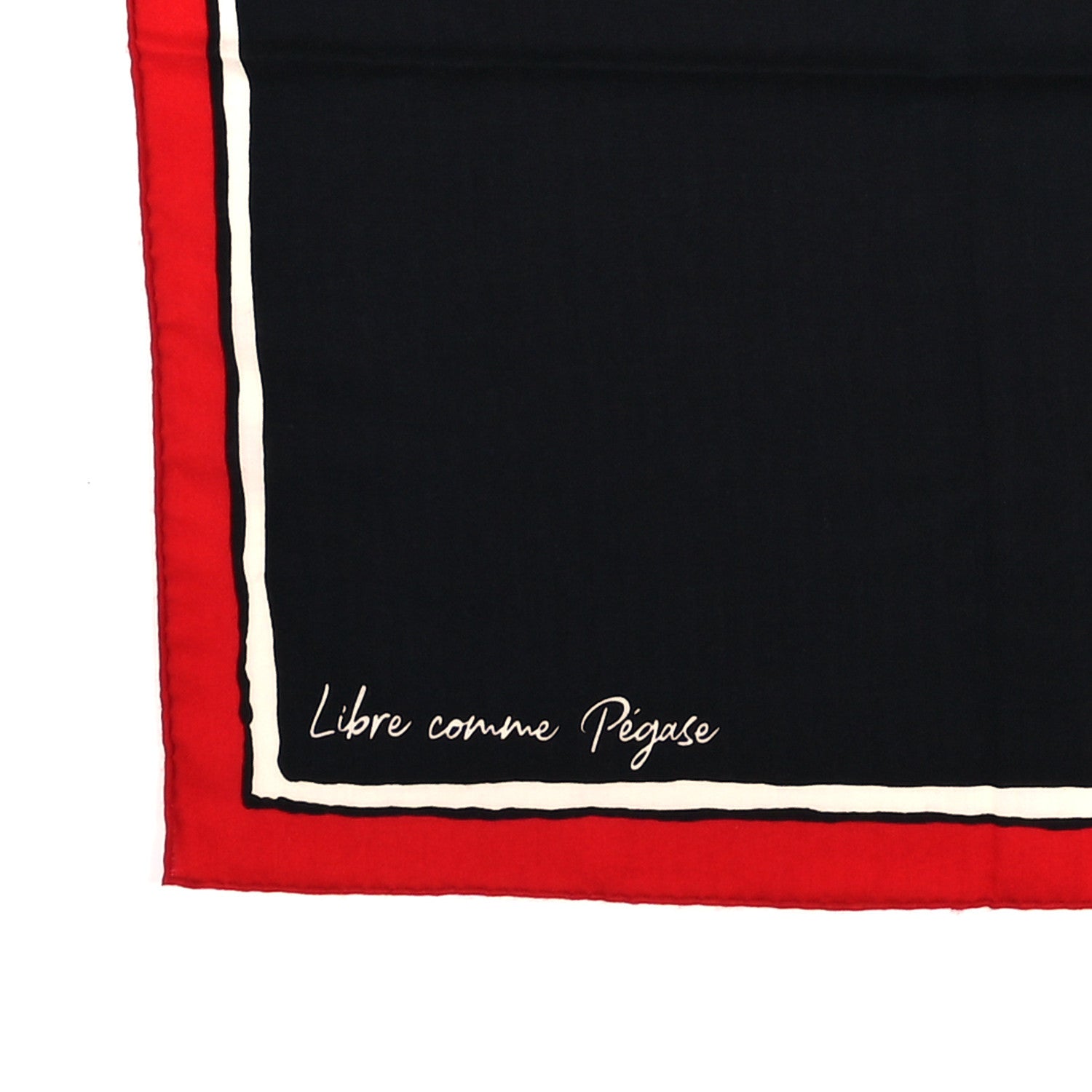Hermes Cashmere Silk Libre Comme Pegase Shawl 140 Black Rouge Kaki 4 of 4