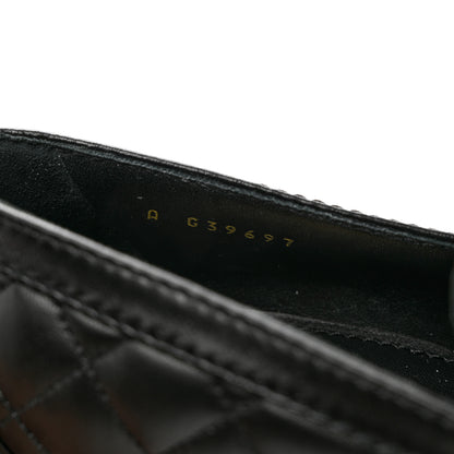 Chanel Lambskin Quilted CC Heart Loafers 37 Black 10 of 10