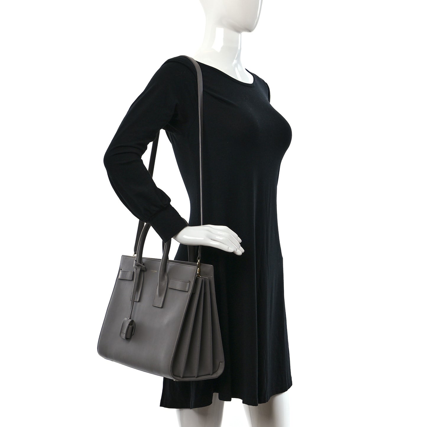 Calfskin Small Sac De Jour Grey