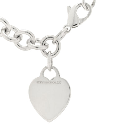 Tiffany Sterling Silver Heart Tag Charm Bracelet 3 of 3