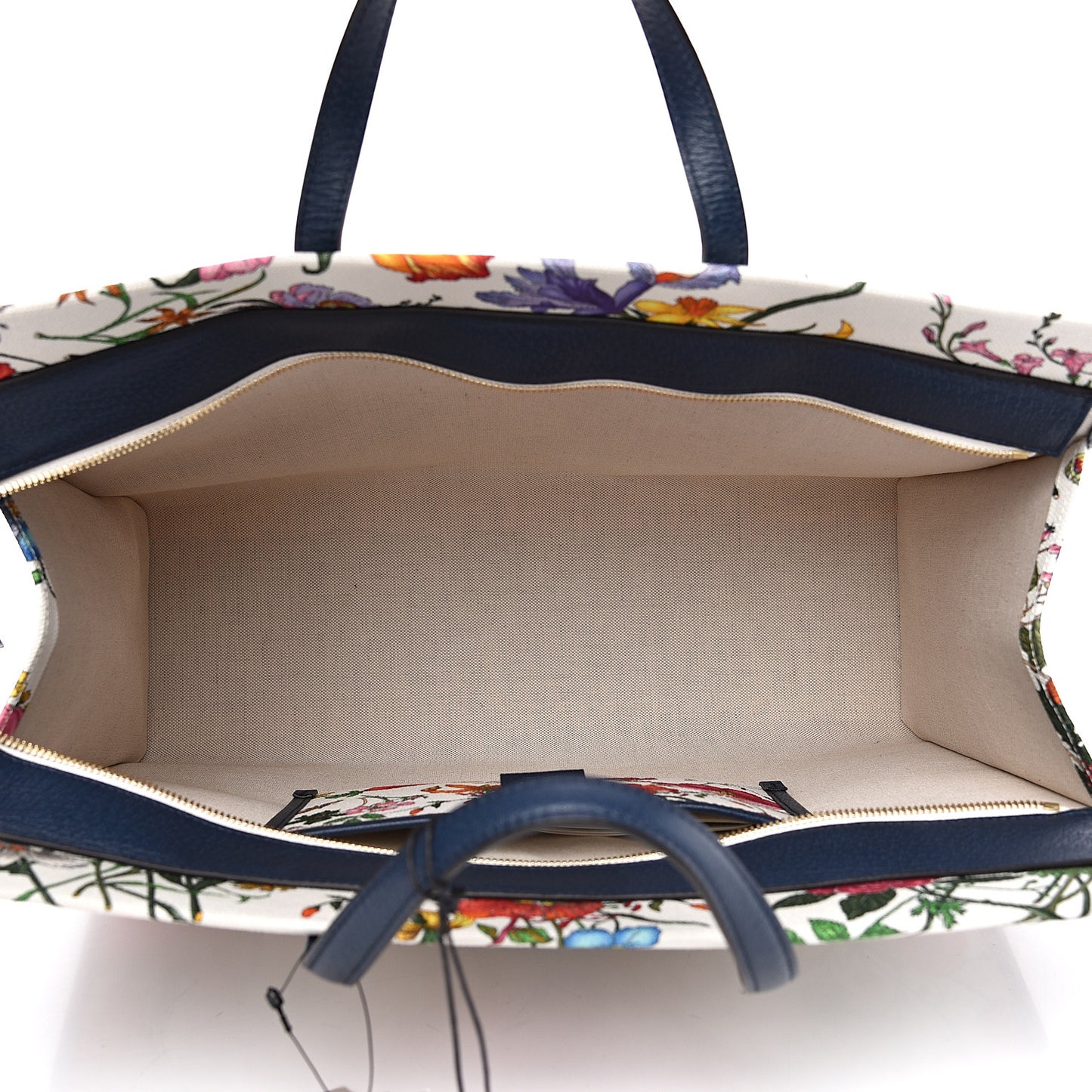 Canvas Large Flora Tote Navy Multicolor