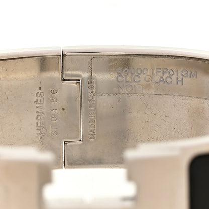 Hermes Enamel Wide Clic Clac H Bracelet GM Black 4 of 5