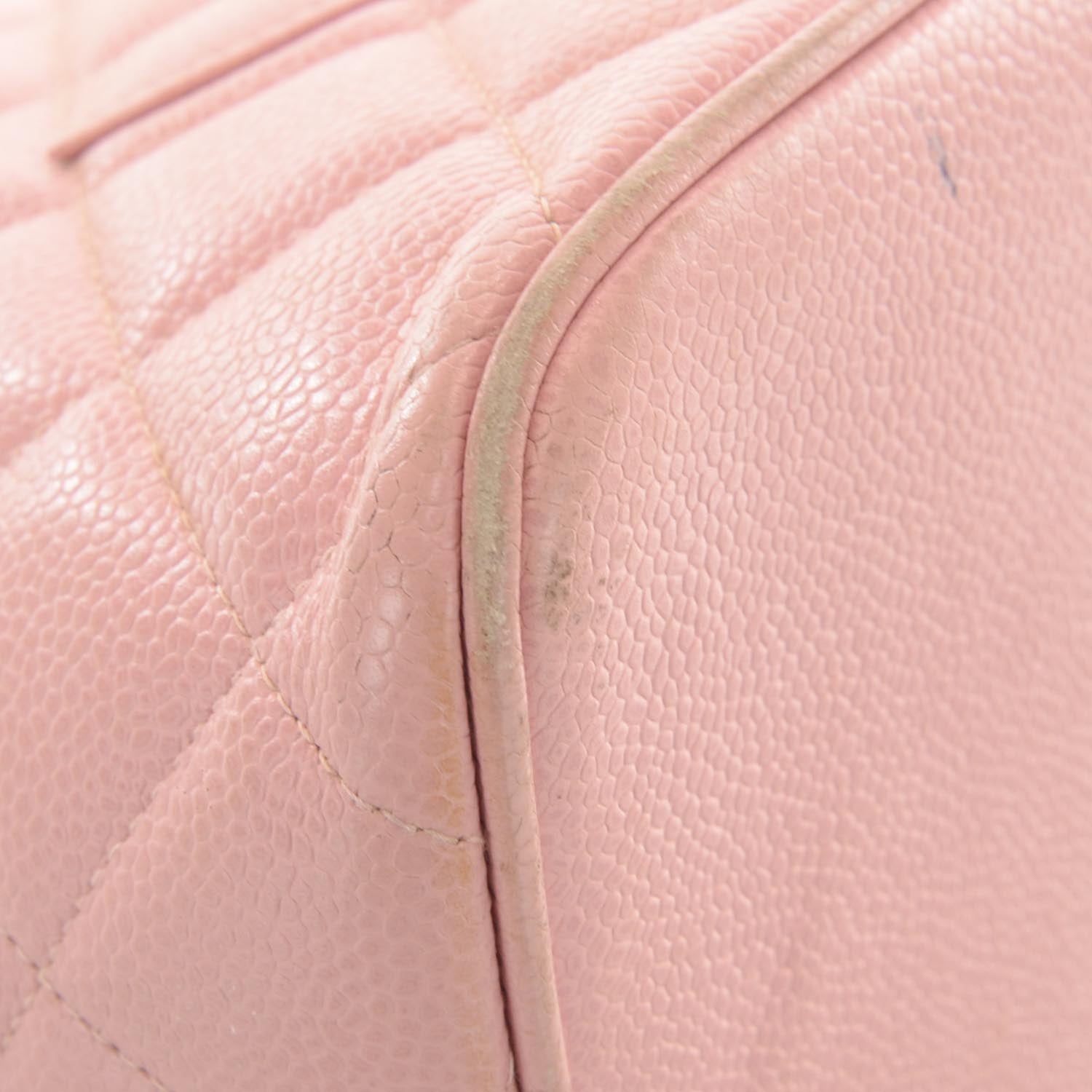 Chanel Caviar Medallion CC Tote Light Pink 6 of 10