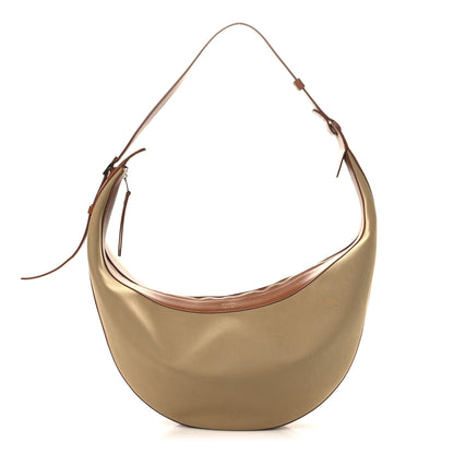 Khaite Canvas Calfskin Augustina Hobo Tan Honey 1 of 10