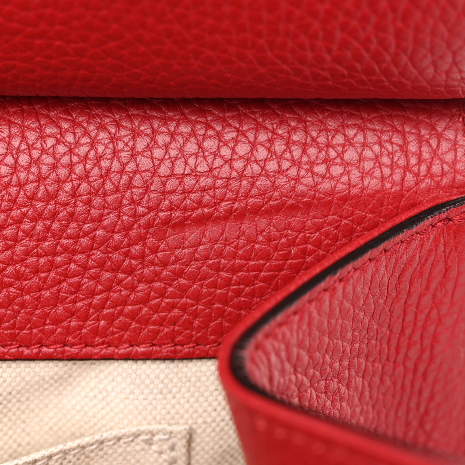 Gucci Calfskin Mini GG Marmont Top Handle Bag Vulcanic Red 12 of 17