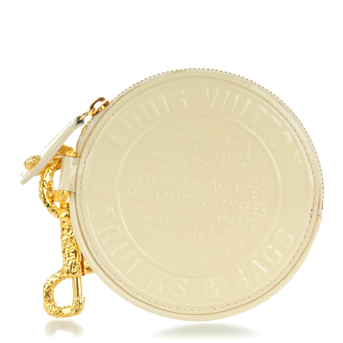 Vernis Trunks and Bags Porte-Monnaie Round Coin Purse Beige