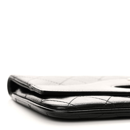 Chanel Aged Calfskin Quilted Small 31 Pouch Black 9 of 12