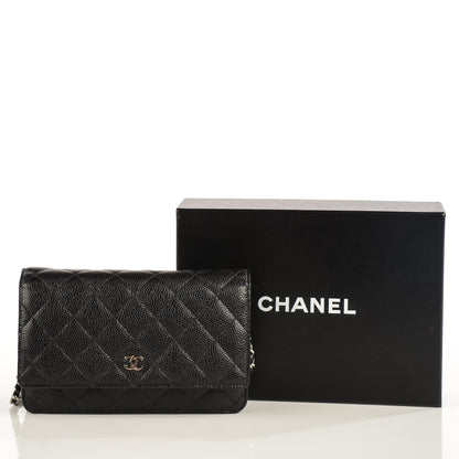 Chanel Caviar Quilted Wallet On Chain WOC Black 5 of 9