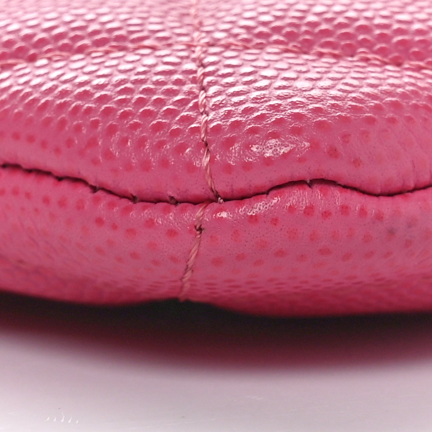 Caviar Quilted Small Cosmetic Case Pink