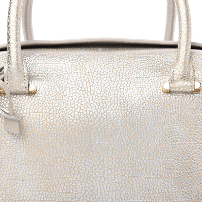 Delvaux Metallic Crispy Calfskin Cool Box Satchel Antique Silver 9 of 9